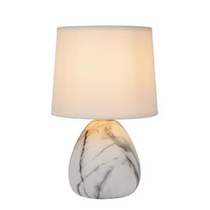 MARMO - Tafellamp - Ø 16 cm - 1xE14 - Wit