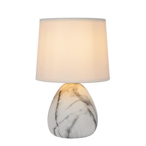 MARMO - Tafellamp - Ø 16 cm - 1xE14 - Wit
