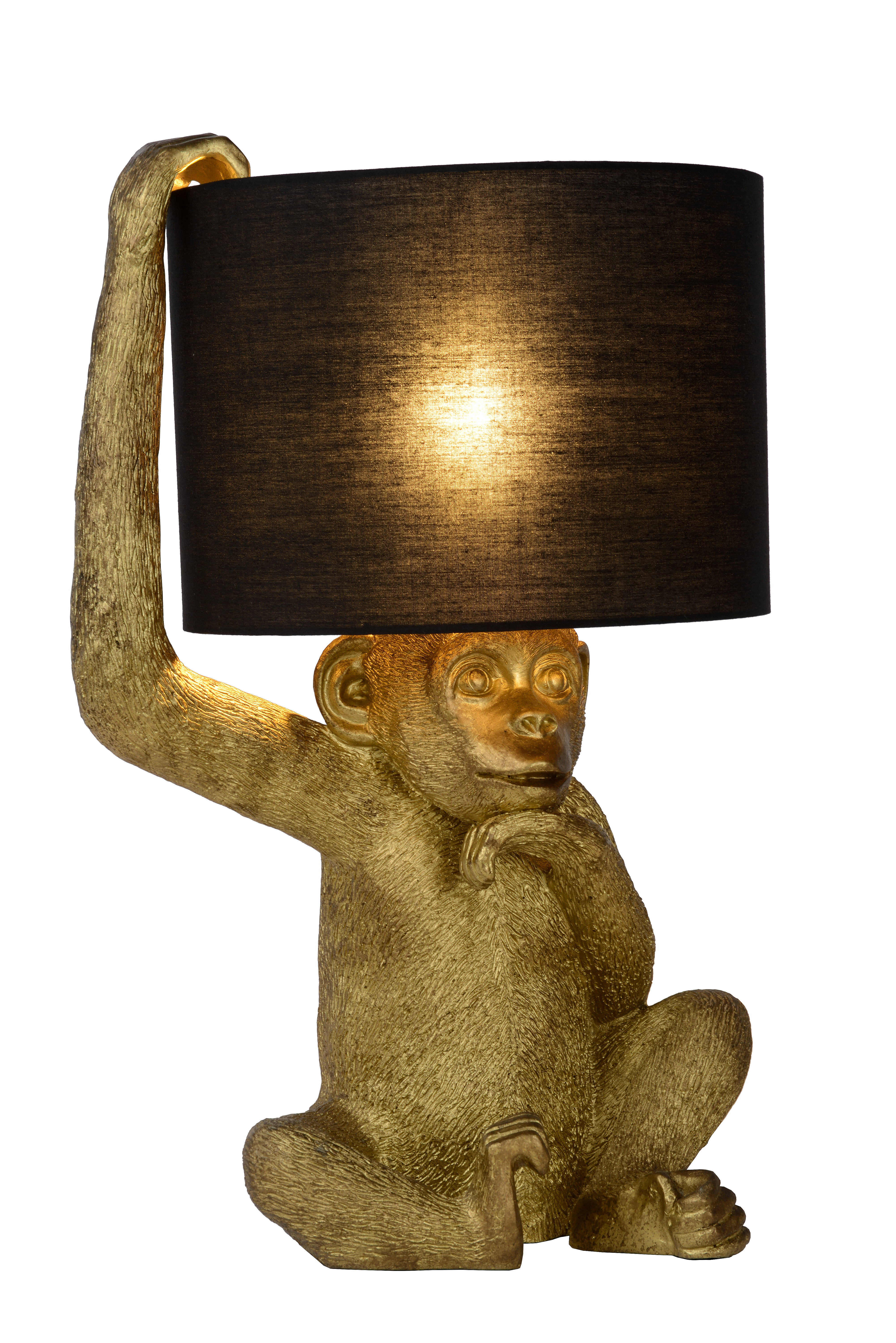Lampada A Sospensione Lucide Extravaganza Chimp - Scimpanzé Vintage, Regolabile In Altezza, E27, Nero