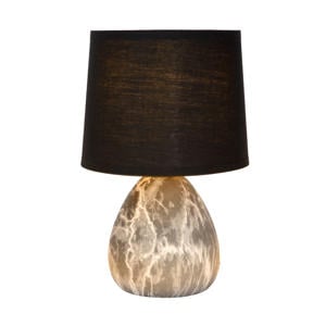 MARMO - Tafellamp - Ø 16 cm - 1xE14 - Zwart