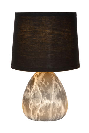 MARMO - Tafellamp - Ø 16 cm - 1xE14 - Zwart