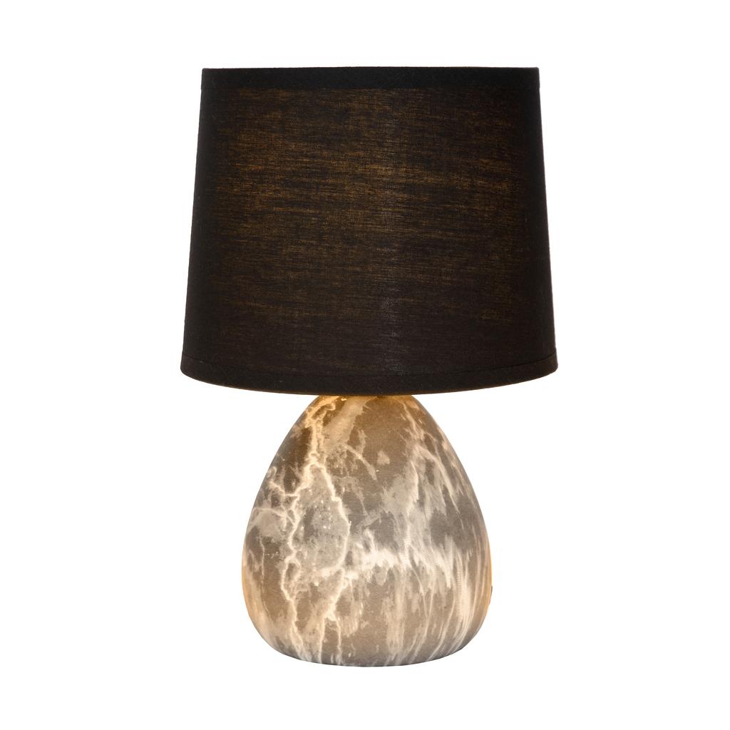 Lucide MARMO - Tafellamp - Ø 16 cm - 1xE14 - Zwart