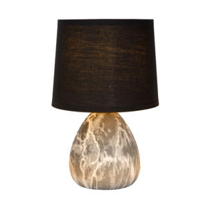 MARMO - Tafellamp - Ø 16 cm - 1xE14 - Zwart