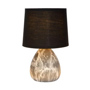 MARMO - Tafellamp - Ø 16 cm - 1xE14 - Zwart