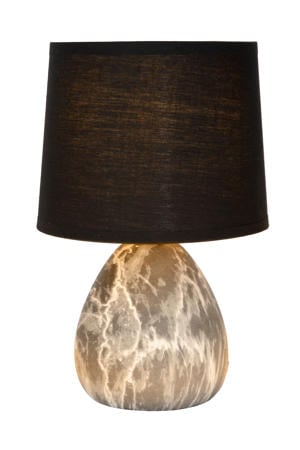 MARMO - Tafellamp - Ø 16 cm - 1xE14 - Zwart