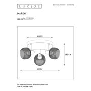 thumbnail: Lucide MAREN - Plafondspot - Ø 37 cm - 3xE14 - Zwart