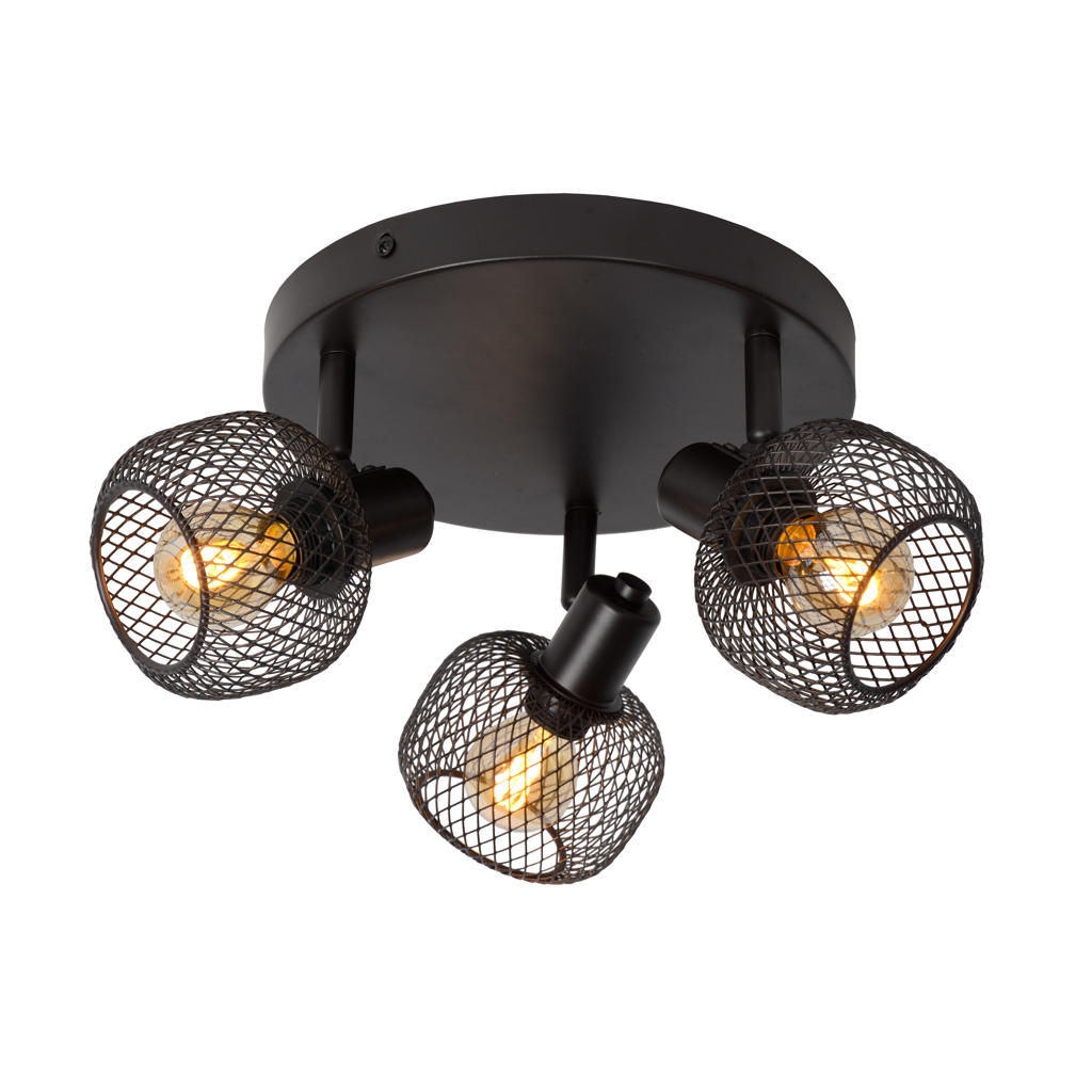 Lucide MAREN - Plafondspot - Ø 37 cm - 3xE14 - Zwart