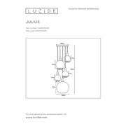 thumbnail: Lucide JULIUS - Hanglamp - 5xE27 - Fumé