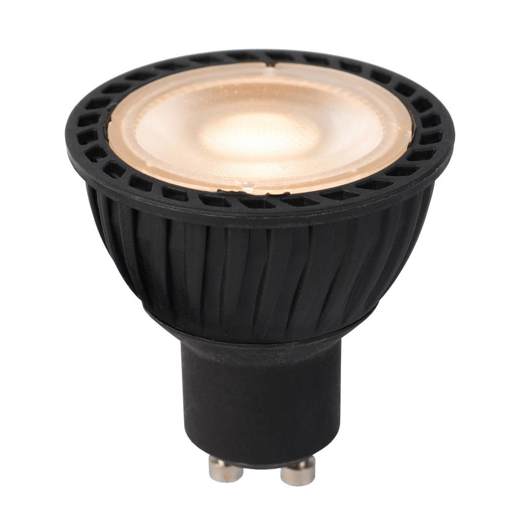 Lucide MR16 - Led lamp - Ø5 cm - LED Dimb. - GU10 - 1x5W 2200K/2700K - 3 StepDim - Zwart