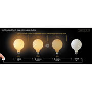 thumbnail: Lucide G125 - Filament lamp - Ø 12,5 cm - LED Dimb. - E27 - 1x8W 2700K - 3 Step