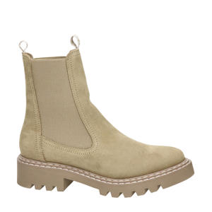 suède chelsea boots beige