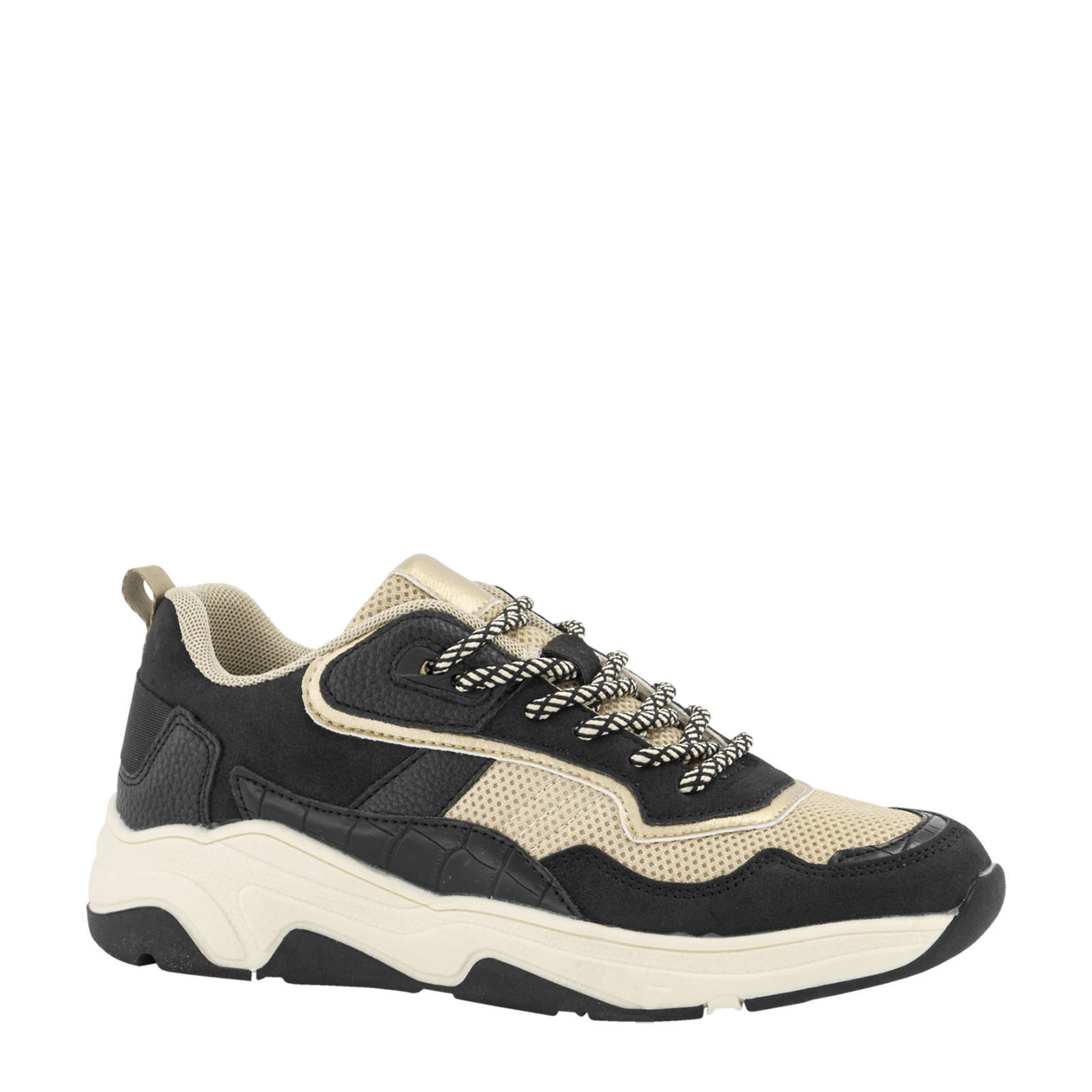 Oxmox chunky sneakers zwart/beige | wehkamp