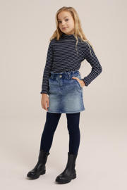 thumbnail: WE Fashion gestreepte top donkerblauw/wit