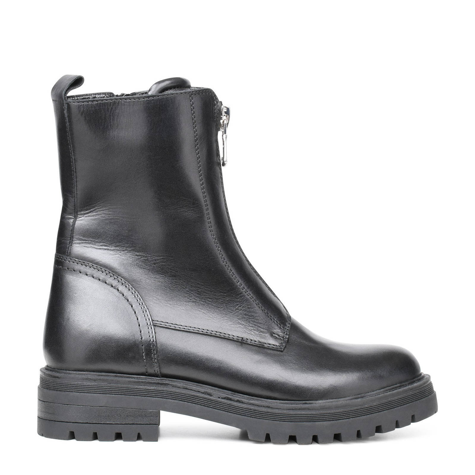 PS Poelman Mink leren bikerboots zwart | wehkamp