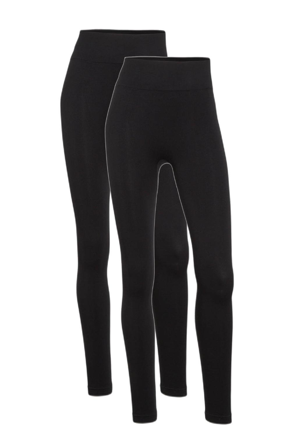 Anytime legging - zwart (set van 2)