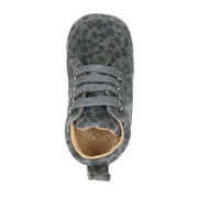 thumbnail: Nelson Kids   suède babyschoenen met panterprint grijs