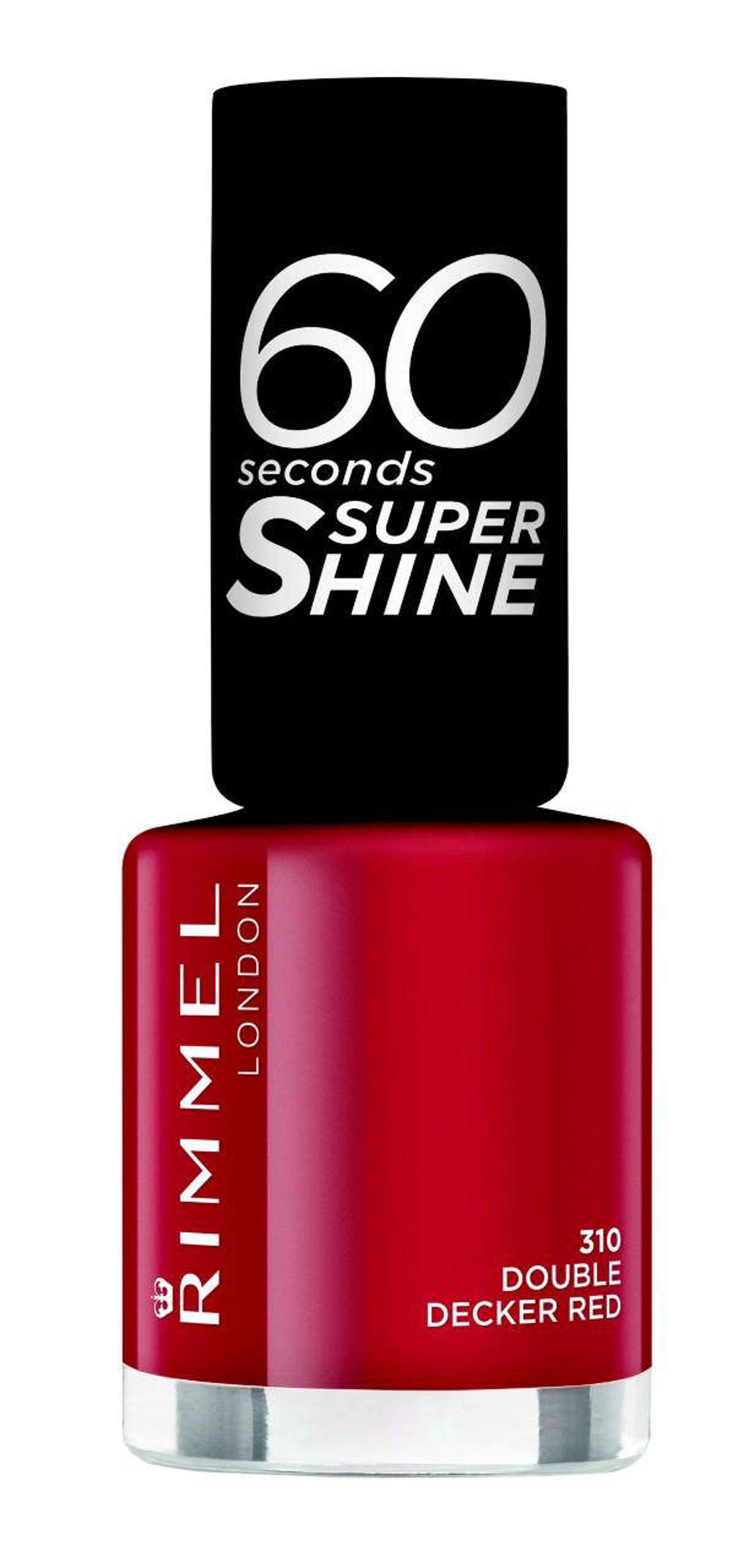 Rimmel London 60 Seconds SuperShine nagellak - 310 Double Decker Red