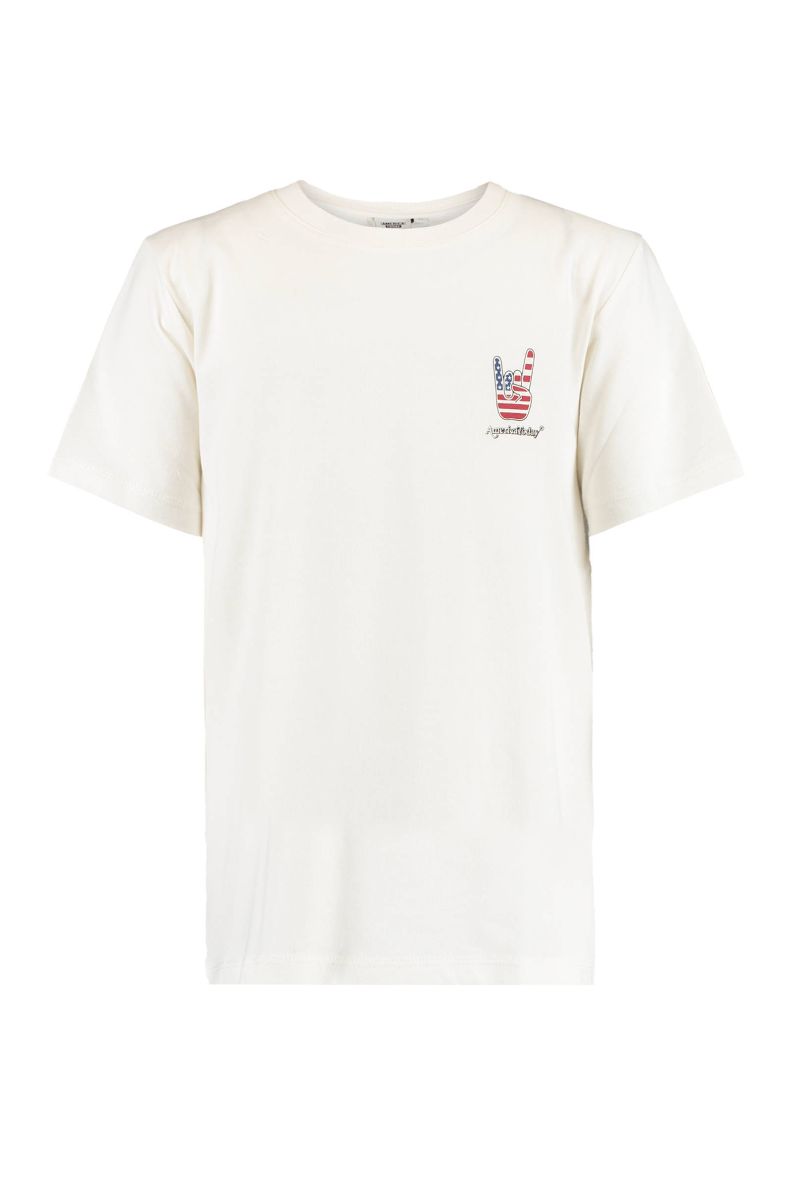 America Today Junior T shirt Ewan Hand met printopdruk ecru online kopen