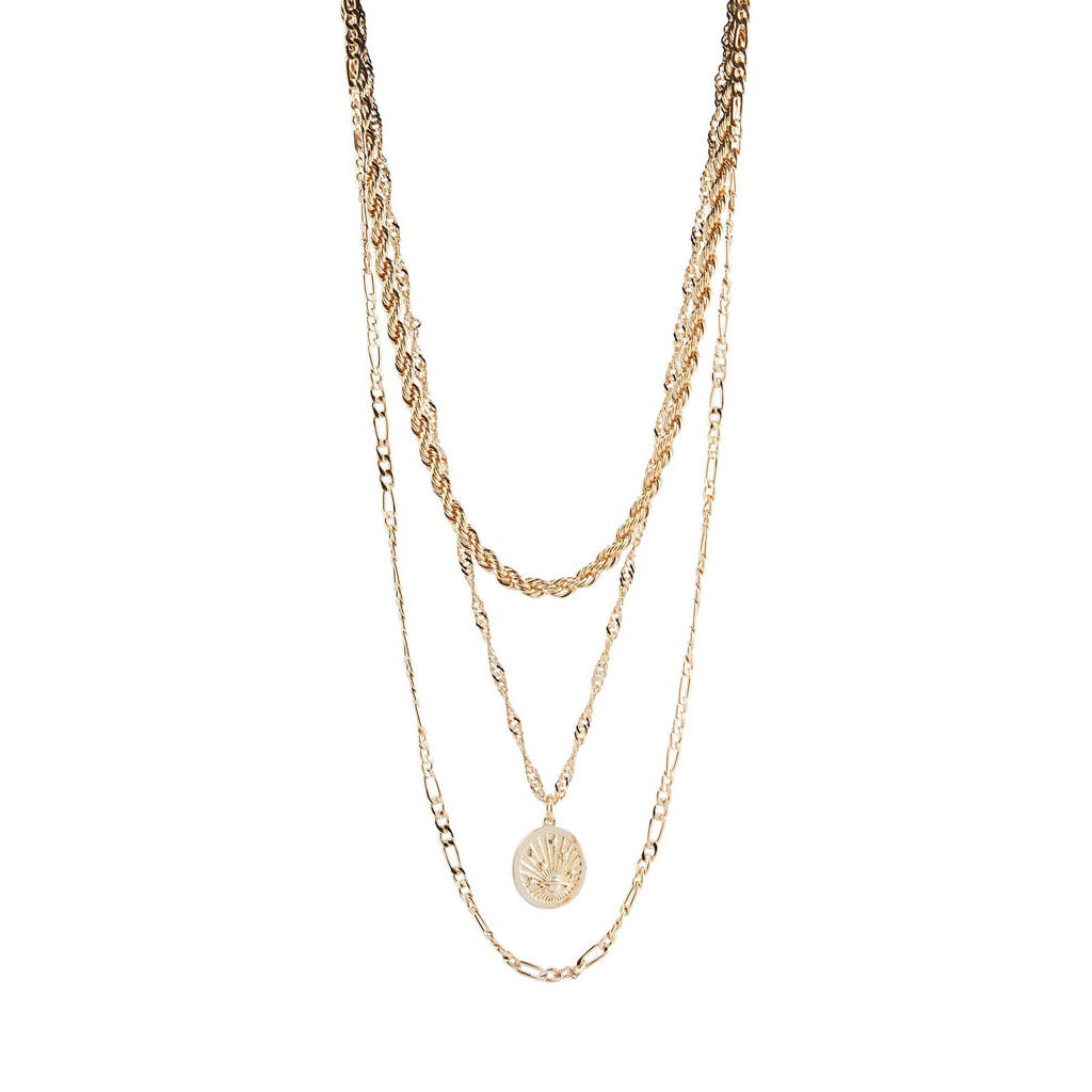 PIECES gelaagde ketting PCKAREN goudkleurig, Goudkleurig