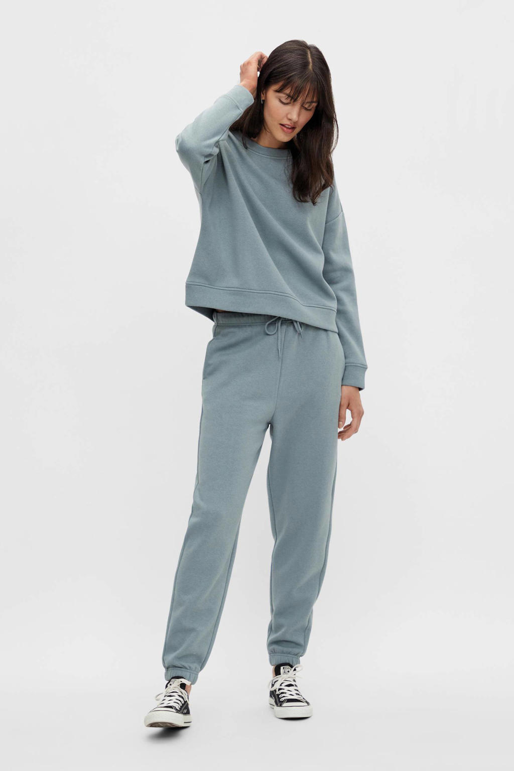 PIECES sweater PCCHILLI grijsgroen