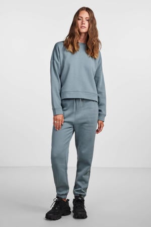 high waist regular fit sweatpants PCCHILLI grijsgroen
