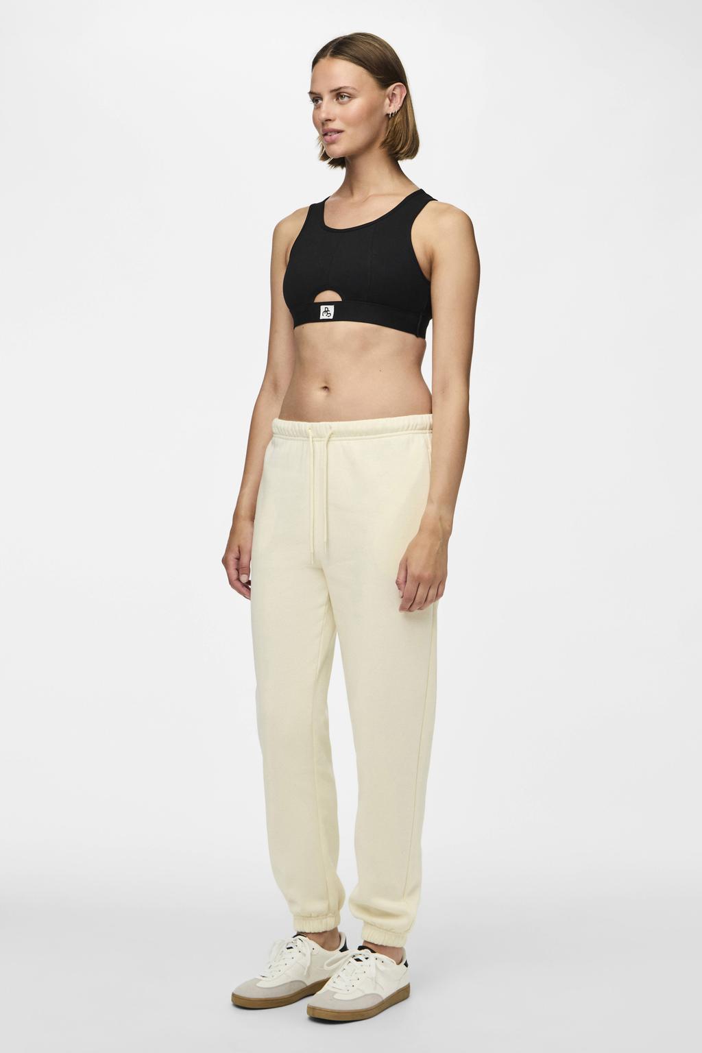 PIECES high waist regular fit sweatpants PCCHILLI zachtgeel