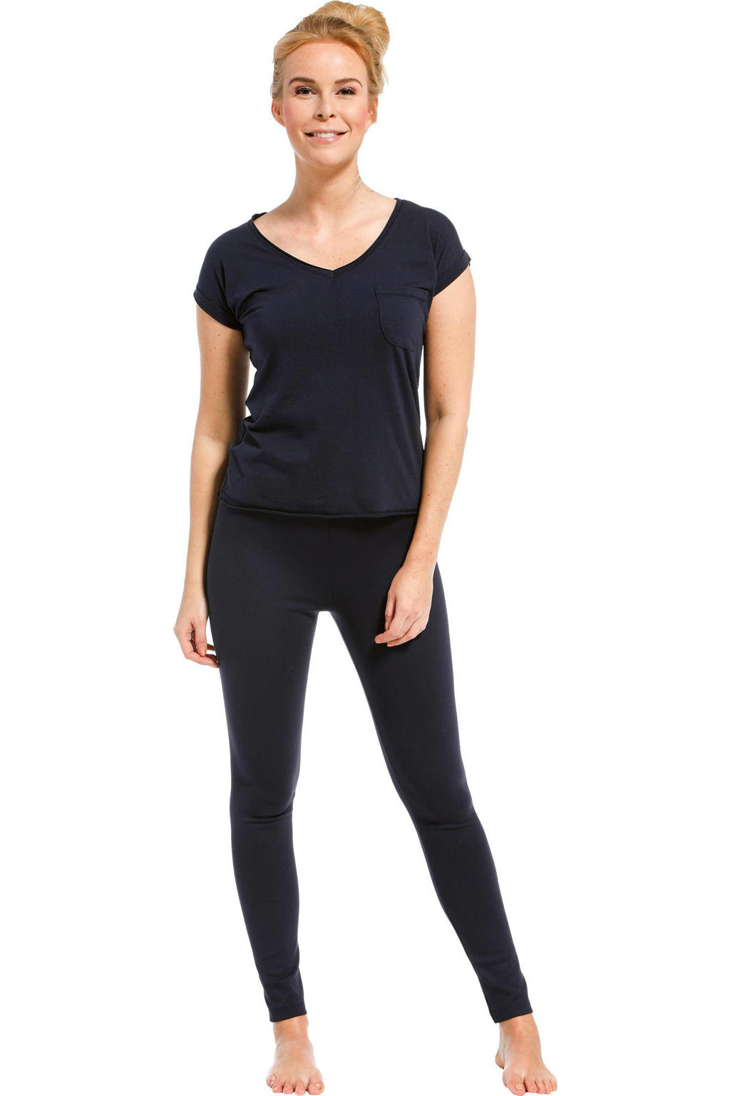 24/7 Moments Pastunette pyjamatop donkerblauw