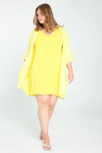 Paprika semi-transparante jurk geel, Geel