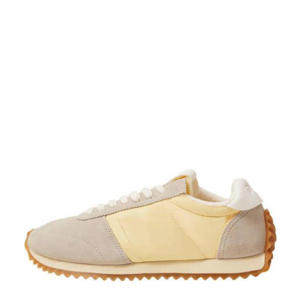 leren sneakers geel/beige