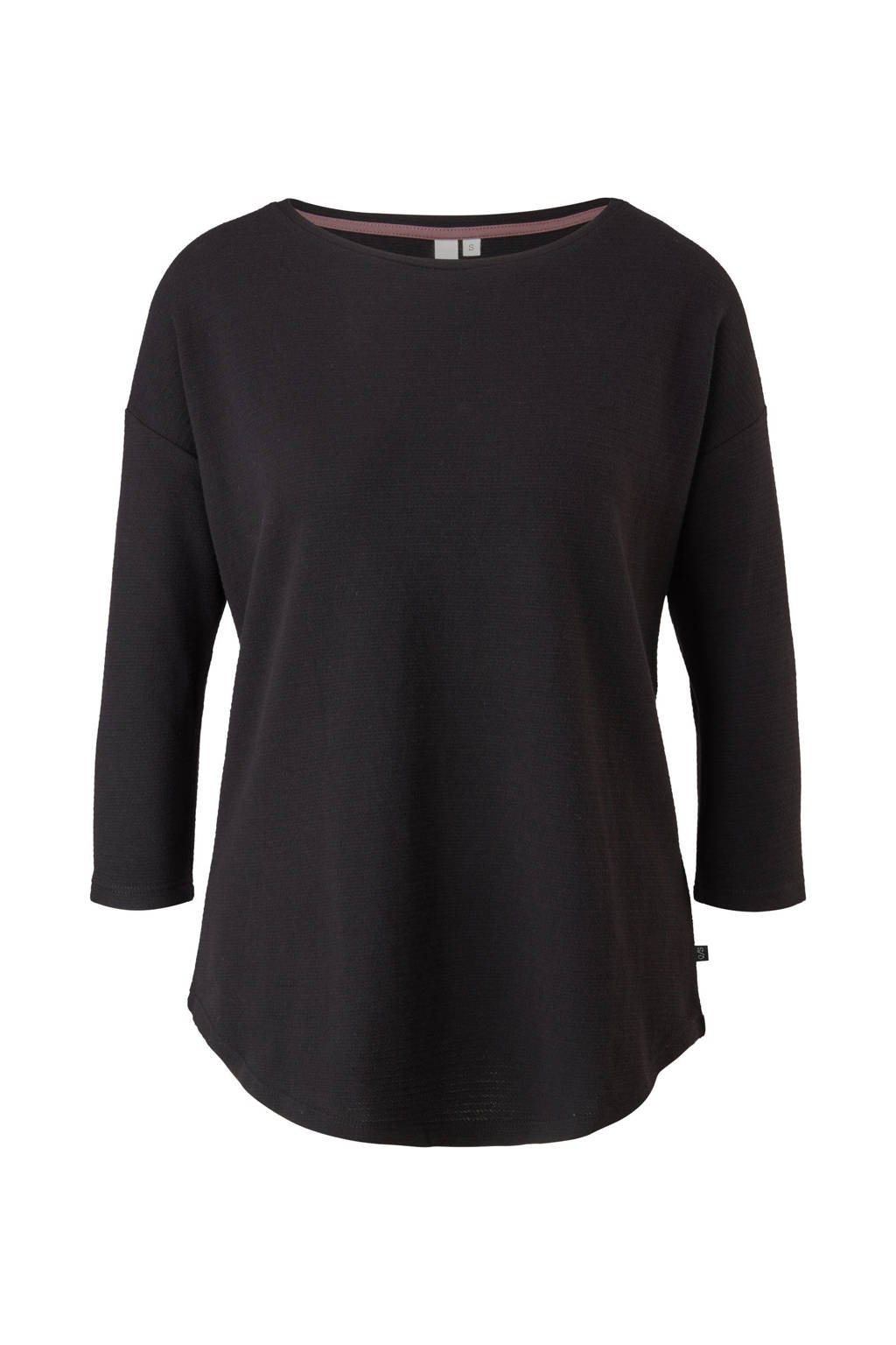 Q/S designed by sweater 3/4 mouw zwart, Zwart