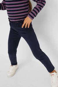 Donkerblauwe meisjes s.Oliver legging van stretchkatoen met regular fit, regular waist en elastische tailleband
