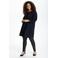 Kaffe Curve semi-transparante geweven tuniek KCami met open detail donkerblauw