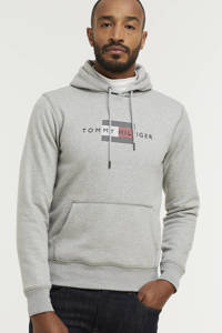 Tommy Hilfiger hoodie met biologisch katoen light grey heather, Light Grey Heather