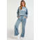 Hunkemöller velours sweater lichtblauw