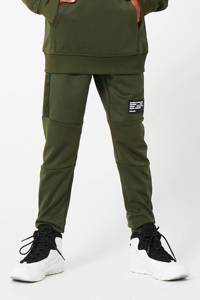 CoolCat Junior regular fit joggingbroek met tekst army groen, Army groen