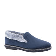 thumbnail: Blauwe dames Casa mia pantoffels van rubber/textiel met effen