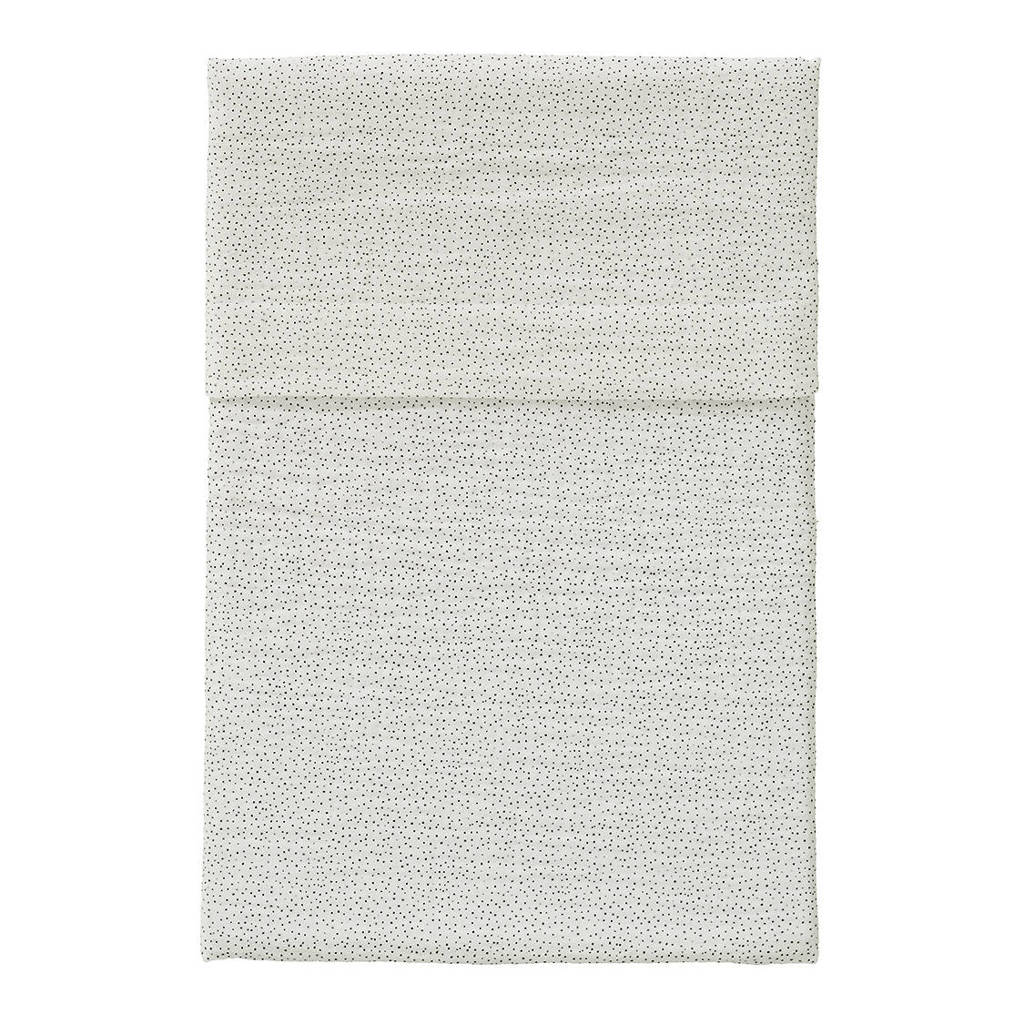 Cottonbaby baby wieglaken Cottonsoft Sparkle 75x90 cm ecru/zwart