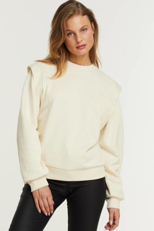 sweater met schouderdetail wit