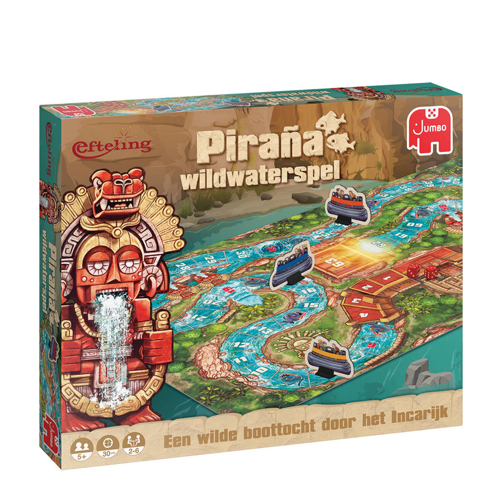 Efteling Ganzenbord Piranha wildwaterspel bordspel