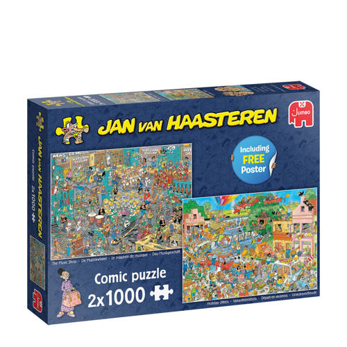 Jan van Haasteren De Muziekwinkel & Vakantiekriebels puzzel - 2 x 1000 stukjes