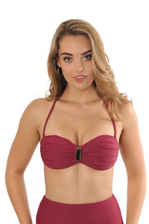 strapless bandeau bikinitop Brigitte donkerrood