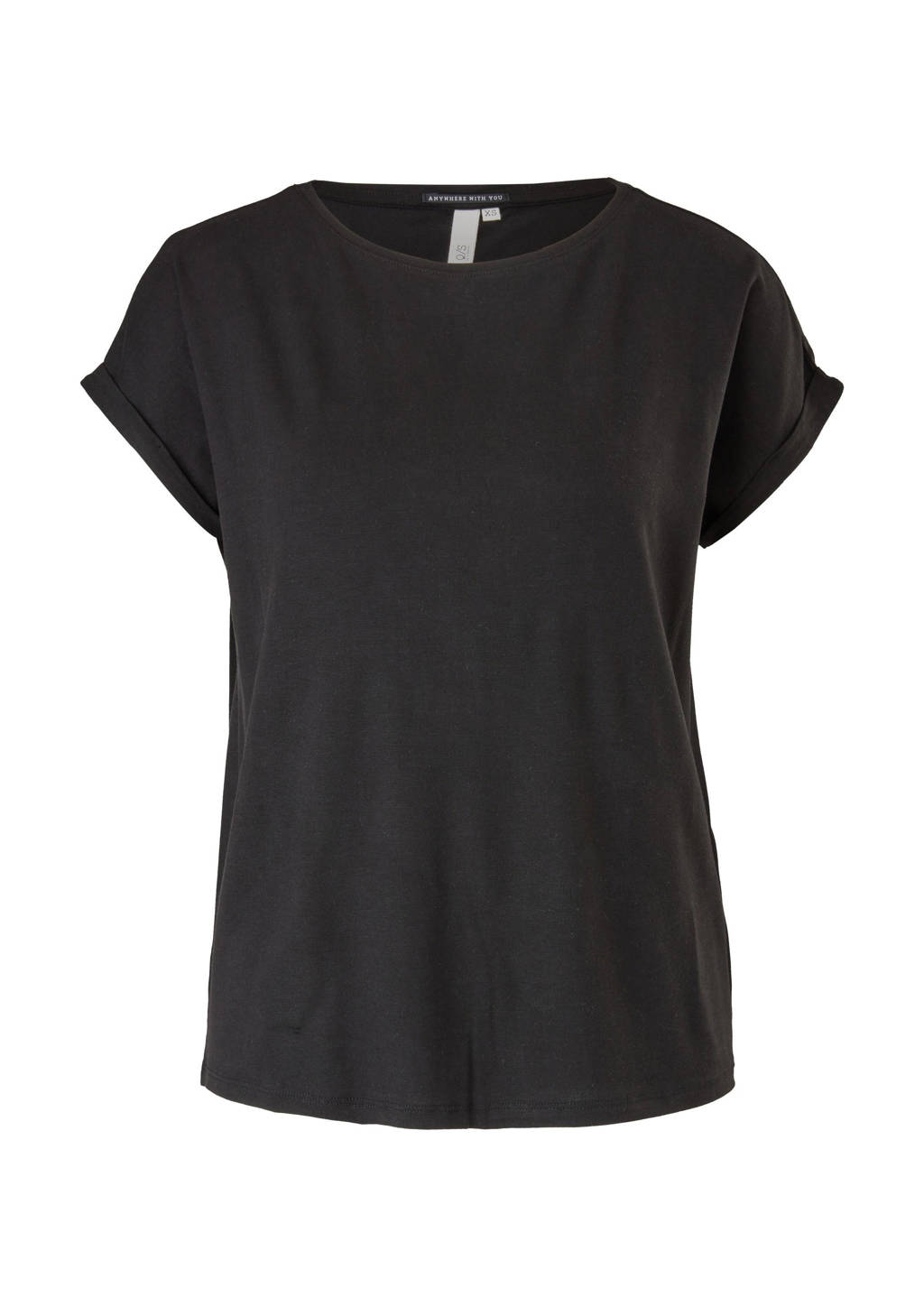 Q/S designed by T-shirt zwart, Zwart