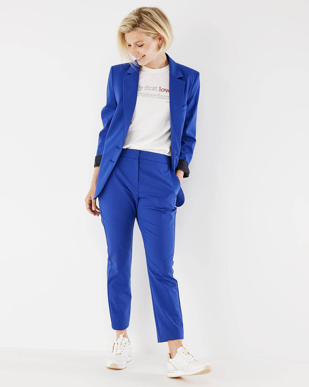 Mexx slim fit pantalon blauw | wehkamp