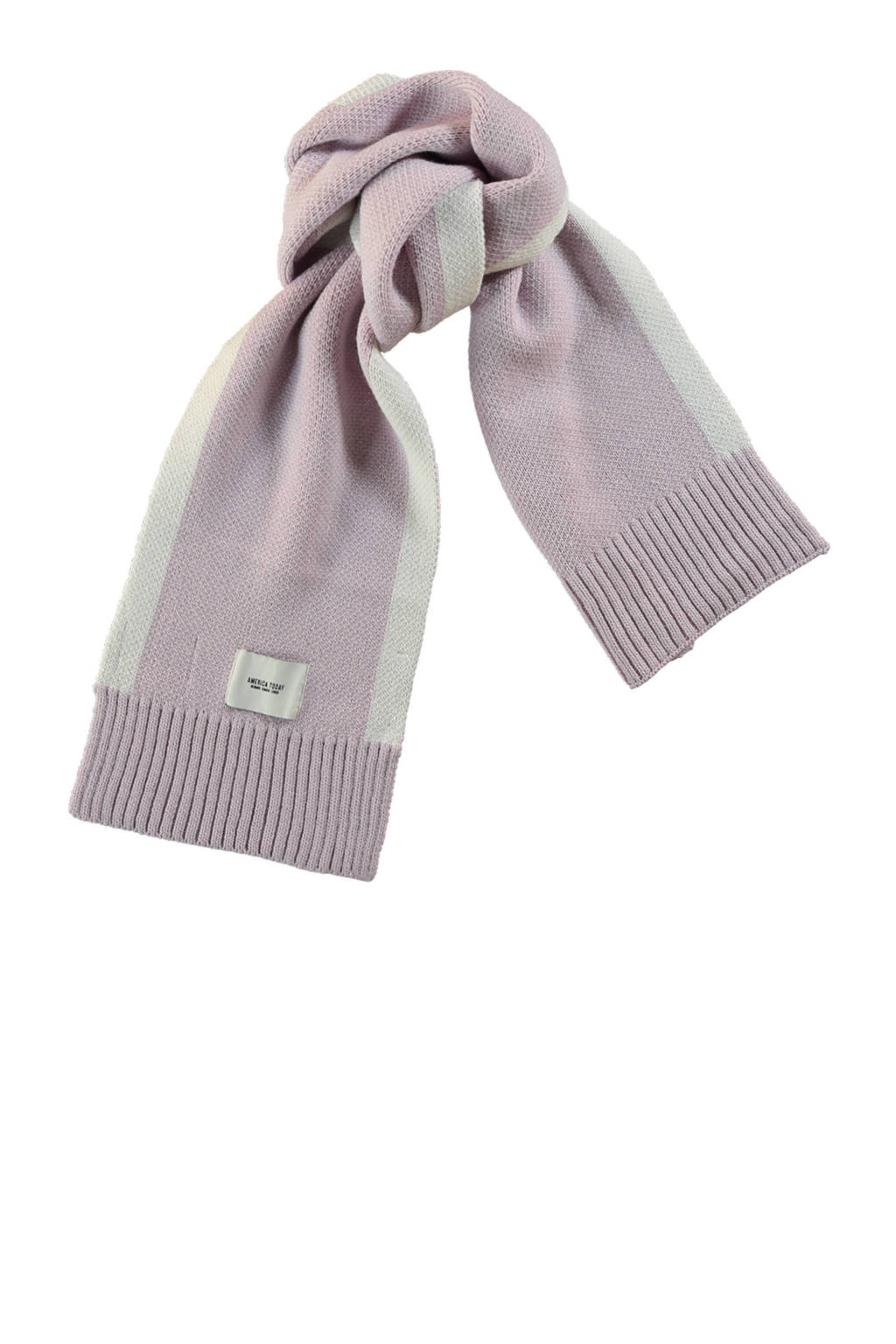 America Today Junior sjaal lila, Lila/wit