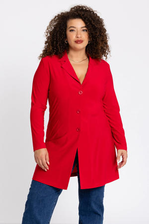 blazer van travelstof DOLCE rood