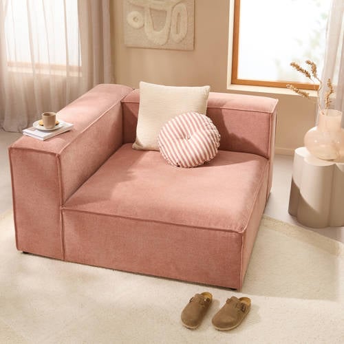 NOUS Living chaise links (modulair) Igor - Roze