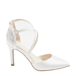   pumps met sierstenen wit