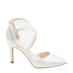 pumps met sierstenen wit