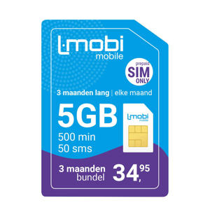 3 maanden 5GB prepaid simkaart 