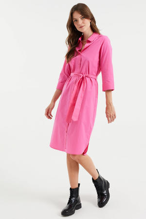 blousejurk met ceintuur roze